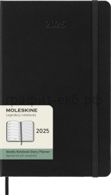 Книжка зап.Moleskine Large Classic еженедельник черный WKNT DHB12WN3