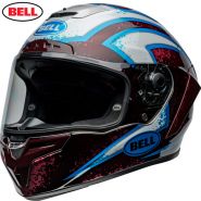 Шлем Bell Race Star DLX Flex Xenon, Красно-голубой-серебряный