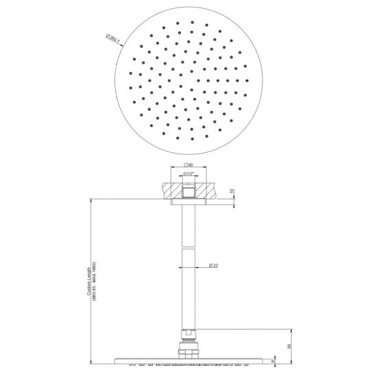 Тропический душ Gessi Minimalistic Shower потолочный 59150 ФОТО