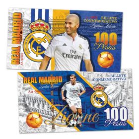 100 pesos — Zinedine Zidane. Legends of FC Real Madrid. (Зинедин Зидан). Oz