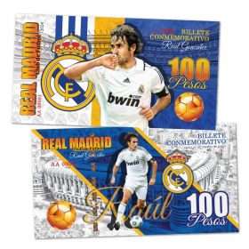 100 pesos — Raúl Gonzalez. Legends of FC Real Madrid. (Рауль Гонсалес). UNC Oz