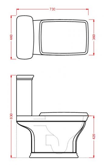 Унитаз с бачком Artceram Civitas CIV004 ФОТО