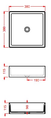 Раковина Artceram Scalino SCL001 38х38 ФОТО