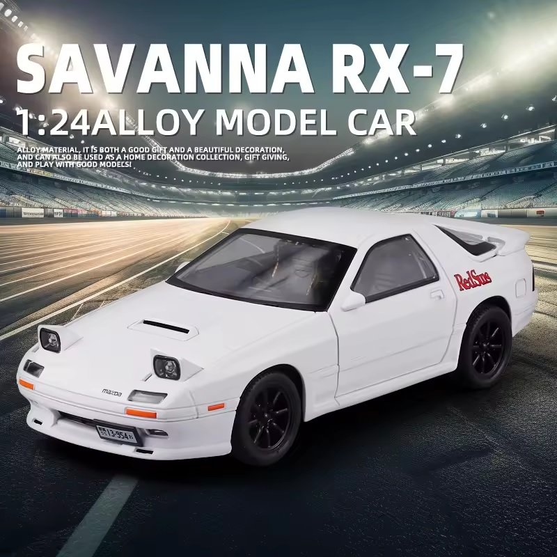 Модель гоночного автомобиля Mazda RX-7 Savanna правый руль свет, звук 1:24 1900-340
