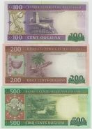 Мавритания Набор 3 банкноты 100 + 200 + 500 угий UNC