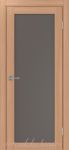Межкомнатная дверь ТУРИН 501.2 ЭКО-шпон Ясень тёмный. стекло - Бронза матовое