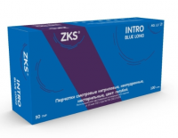 Перчатки ZKS™ нитриловые "Intro blue long" голубые удлиненные 50 пар (6,5гр.)