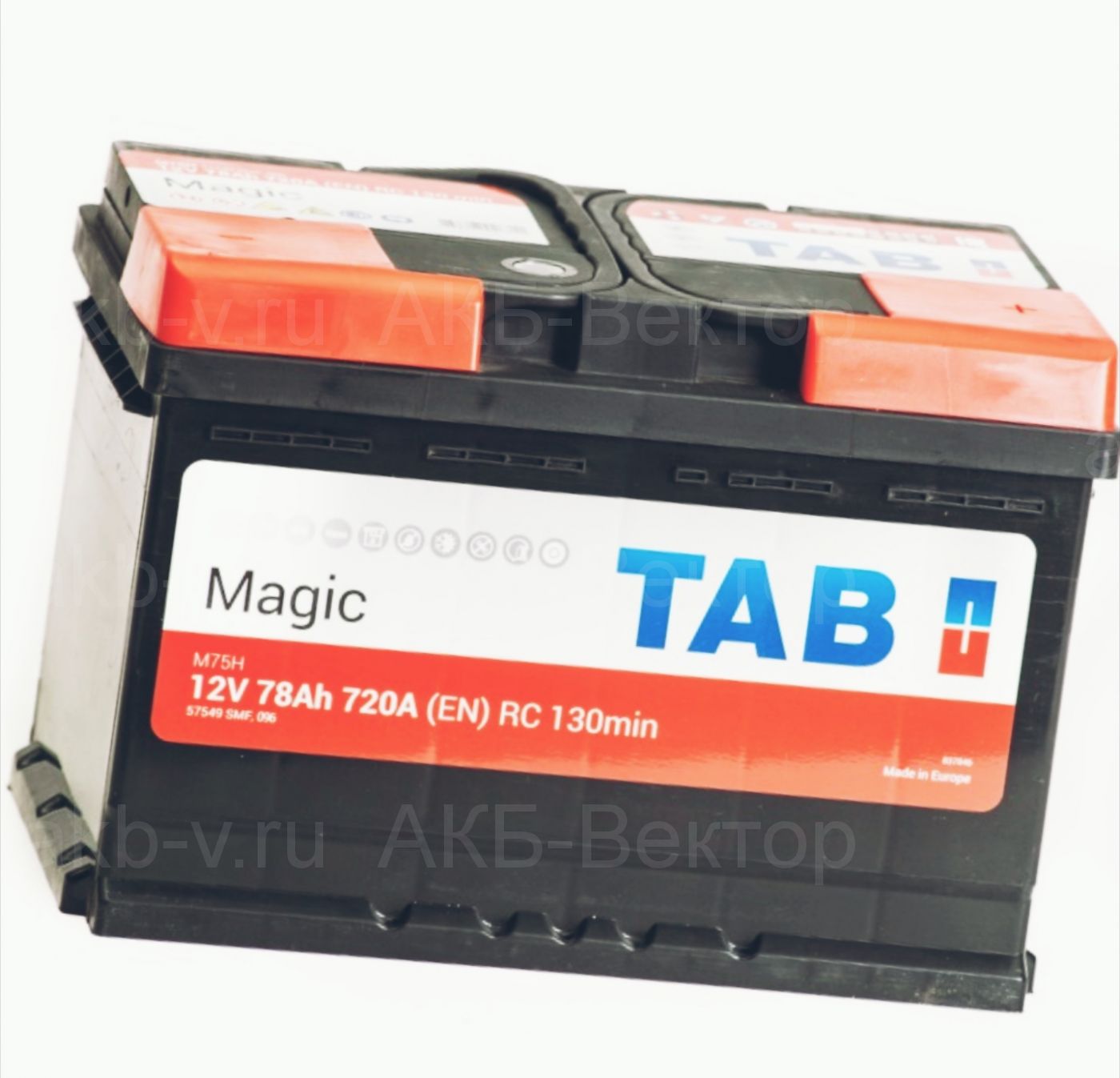 Аккумулятор Tab Magic 78Ач 750А(EN) под заказ