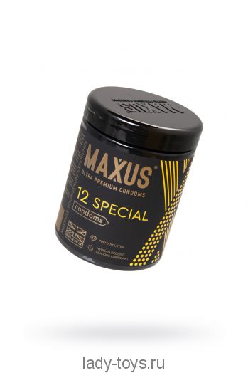 Презервативы Maxus Special, точечно-ребристые, латекс,12 шт