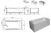 Гидромассажная ванна Kolpa San String 190 (Стринг) 190x90 схема 2