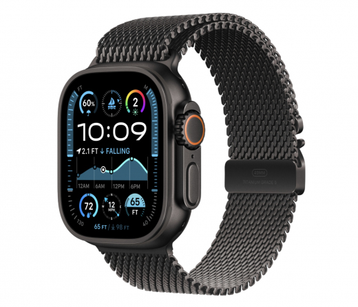 Apple Watch Ultra 2 (2024) 49mm Black Titanium, ремешок Titanium Milanese Loop