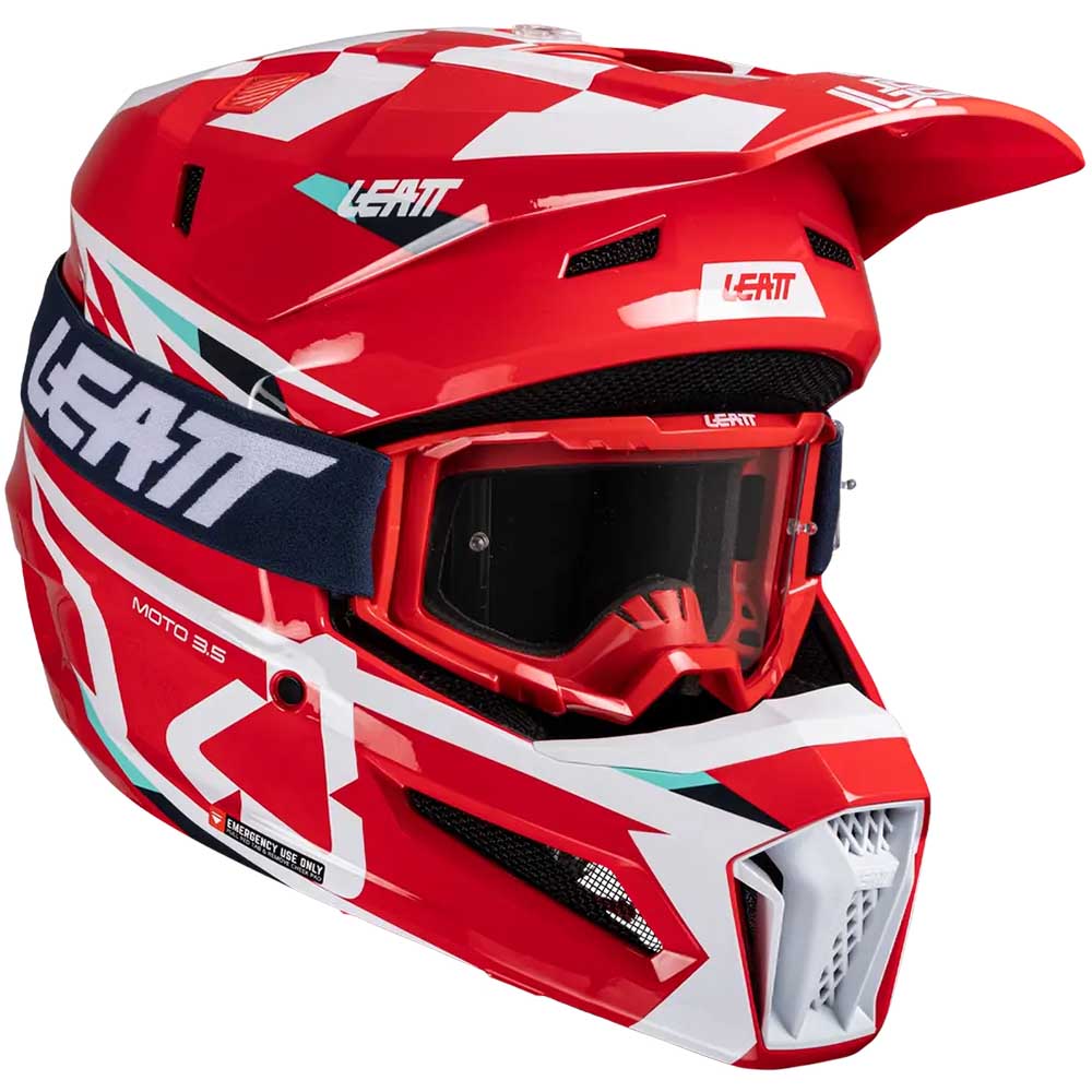 Leatt Kit Moto 3.5 V25 Red (2025) шлем + очки Leatt Vizion 3.5