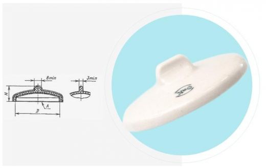 Фарфоровая крышка к тиглю №4, 48/18 мм