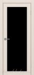 Межкомнатная дверь ТУРИН 501.2 ЭКО-шпон Ясень перламутровый. стекло - Лакобель Чёрное