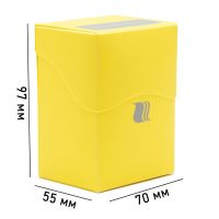 Пластиковая коробочка Blackfire - Жёлтая (80+ карт)