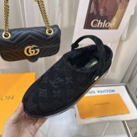 Клоги Louis Vuitton с мехом