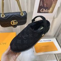 Клоги Louis Vuitton с мехом