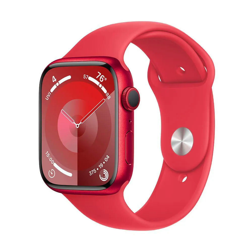 Apple Watch Series 9 45mm (GPS) Red Aluminum Case with Red Sport Band (S/M) (MRXJ3)