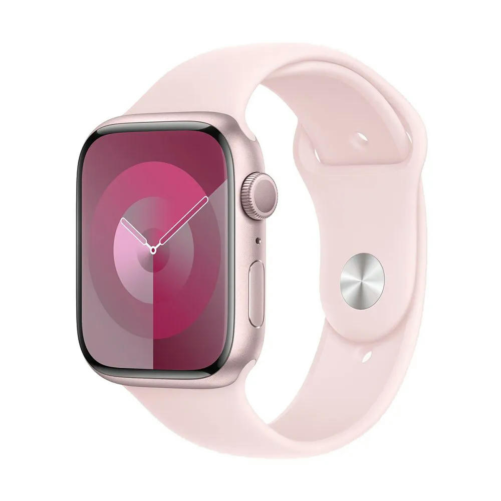 Apple Watch Series 9 45mm (GPS) Pink Aluminum Case with Pink Sport Band (S/M) (MR9G3)