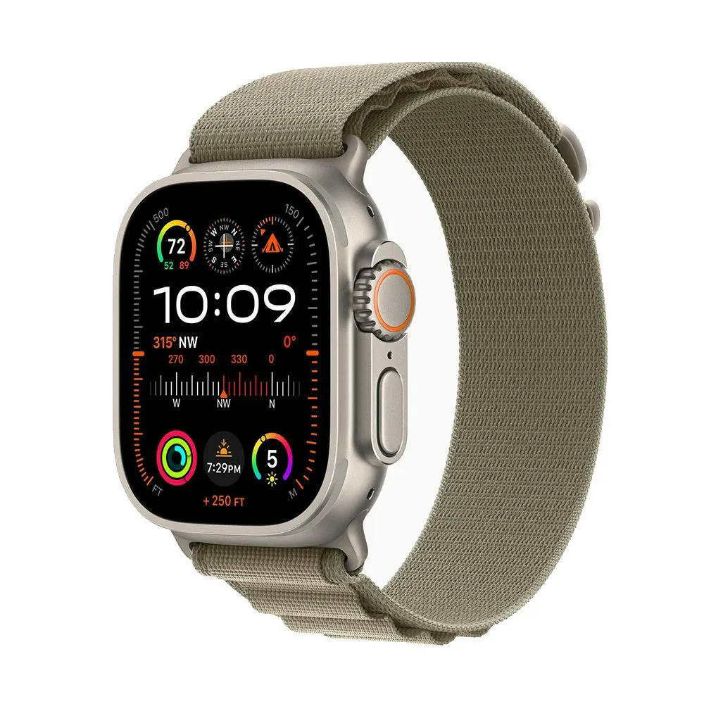 Apple Watch Ultra 2 49 mm (GPS+Cellular) Titanium Case Olive Alpine Loop (L) (MRF03/MRFK3)