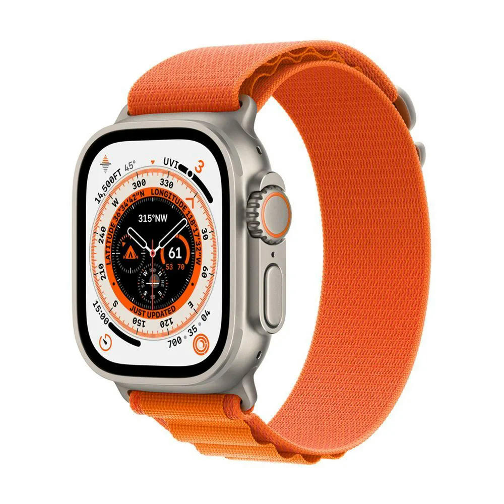 Apple Watch Ultra 49 mm (GPS+Cellular) Titanium Case Orange Alpine Loop (L) (MQFM3/MQF73/MQEV3)