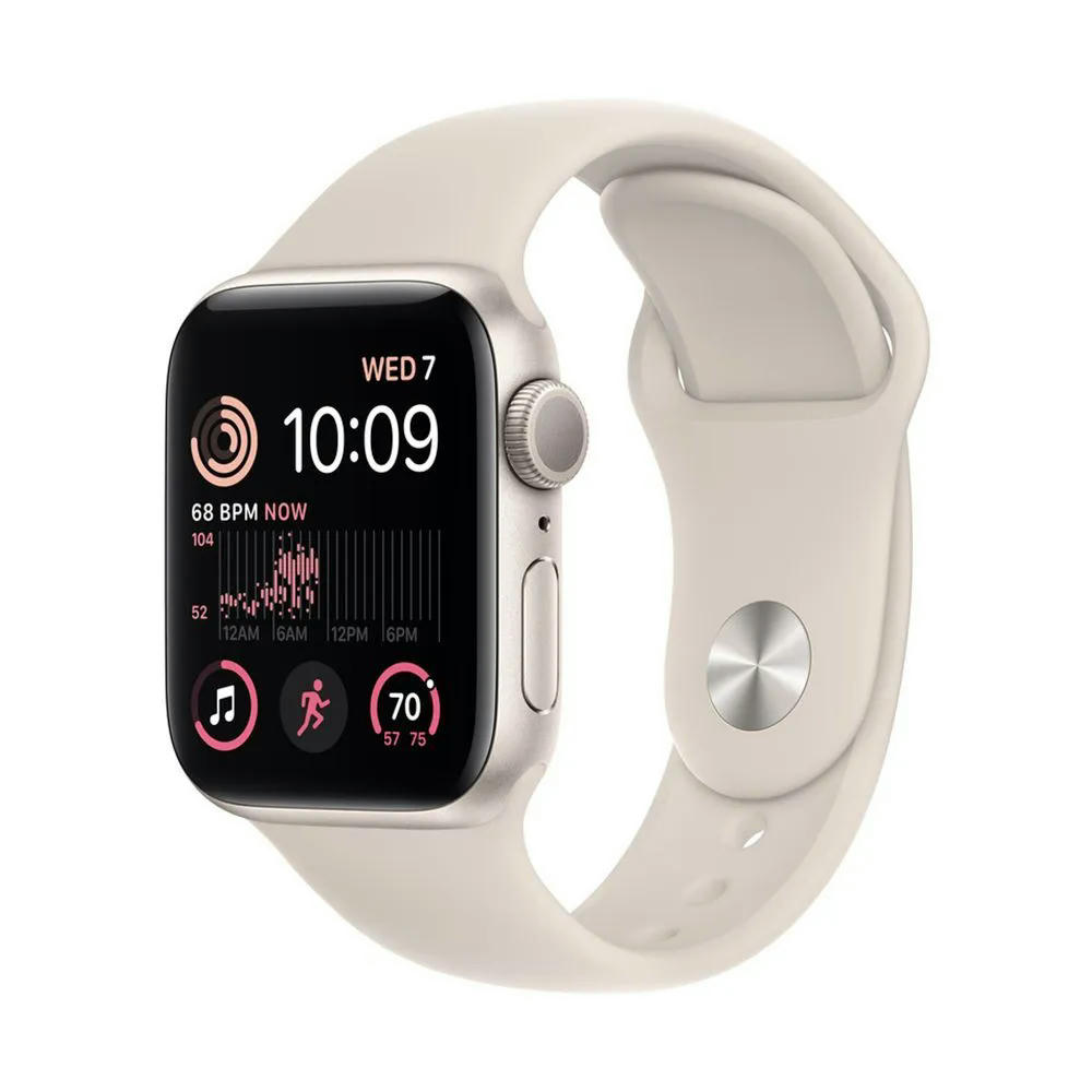 Apple Watch SE Gen 2 40mm (GPS) Starlight Aluminum Case with Starlight Sport Band (S/M) (MNT33/MR9U3)