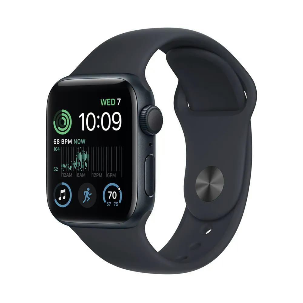 Apple Watch SE Gen 2 44mm (GPS) Midnight Aluminum Case with Midnight Sport Band (M/L) (MNTG3/MRE93)