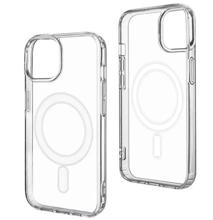 Чехол-накладка Clear Case Magsafe для iPhone 15 пластиковый (прозрачный)