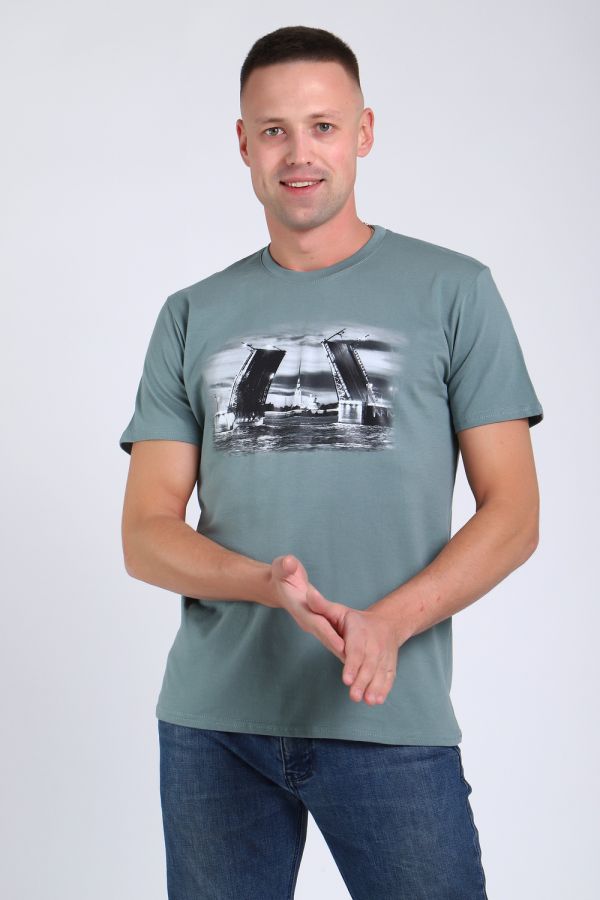 футболка мужская 82053 [аква]