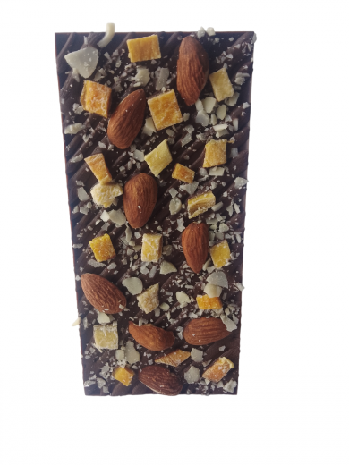Манго миндаль - тёмный шоколад 52,6% какао