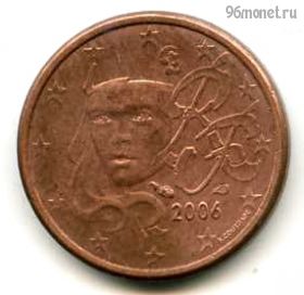 Франция 1 евроцент 2006