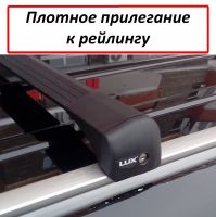 Багажник на крышу Mercedes Benz GLC (X253) (2015-2022), Lux Bridge, крыловидные дуги (черный цвет)