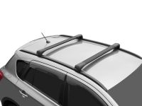 Багажник на крышу Audi Q7 2015-..., Lux Bridge, крыловидные дуги (черный цвет)