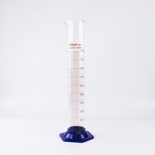 Цилиндр мерный 5drops 3-1000-2, 1000 мл, с пластиковым основанием, с носиком, градуированный
