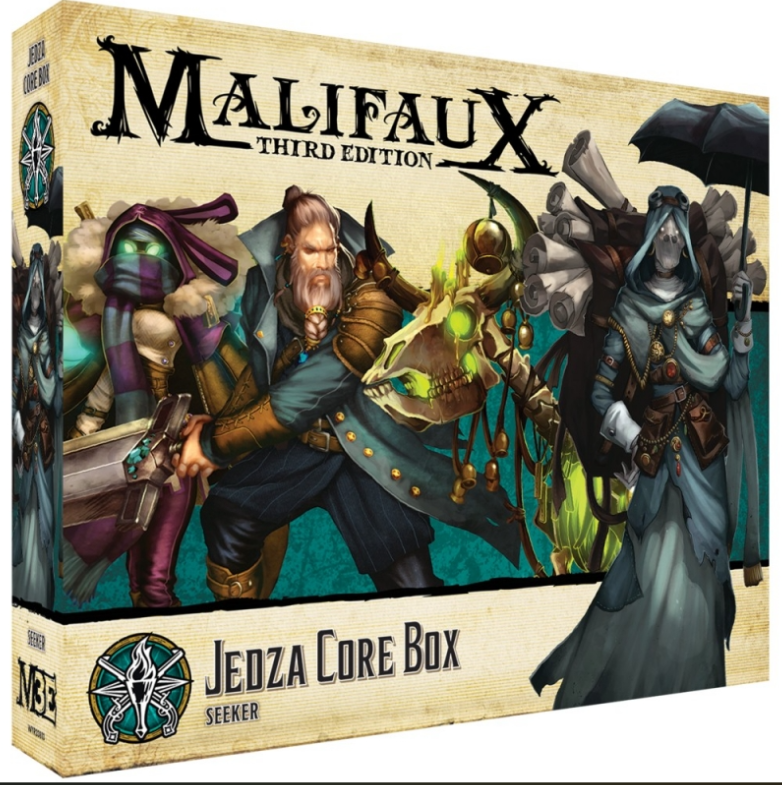 Malifaux Von Schtook Core Box - Set Base Con Albus Von Schtook, Anna Lovelace, Assistente E 3 Undergraduate, Miniature Non Dipinte