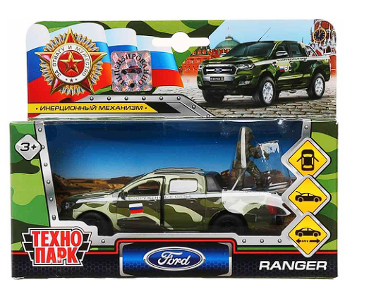 Машина "Ford Ranger" 12 см металлическая инерционная двери