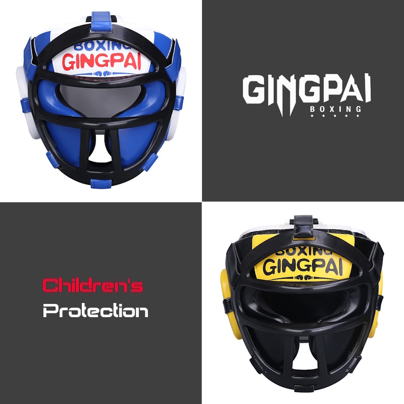 Детский шлем с маской GINGPAI KMG4W для единоборств