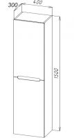 Шкаф подвесной, правосторонний BelBagno ETNA-1500-2A-SC-RW-P-R схема 3