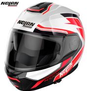 Шлем Nolan N100-6 Surveyor N-Com, Бело-черно-красный
